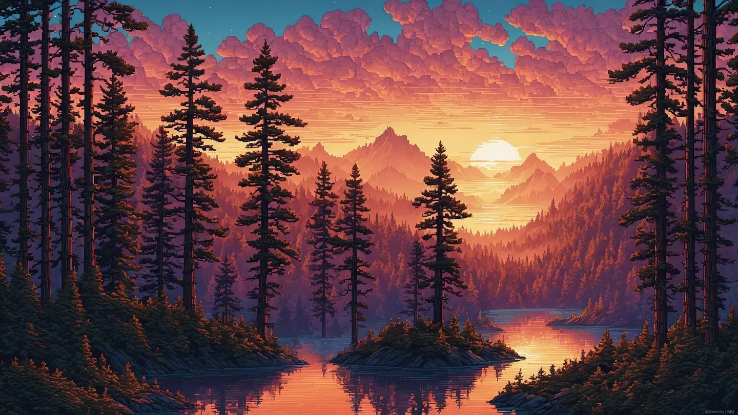 Wallpaper artwork associated with the Warm Sunset appearance.